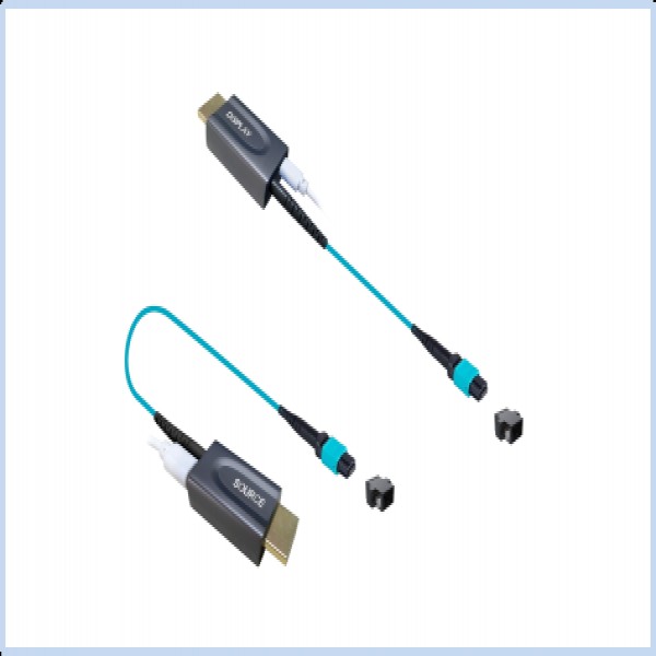 Fiber optic cable for 8K display systems